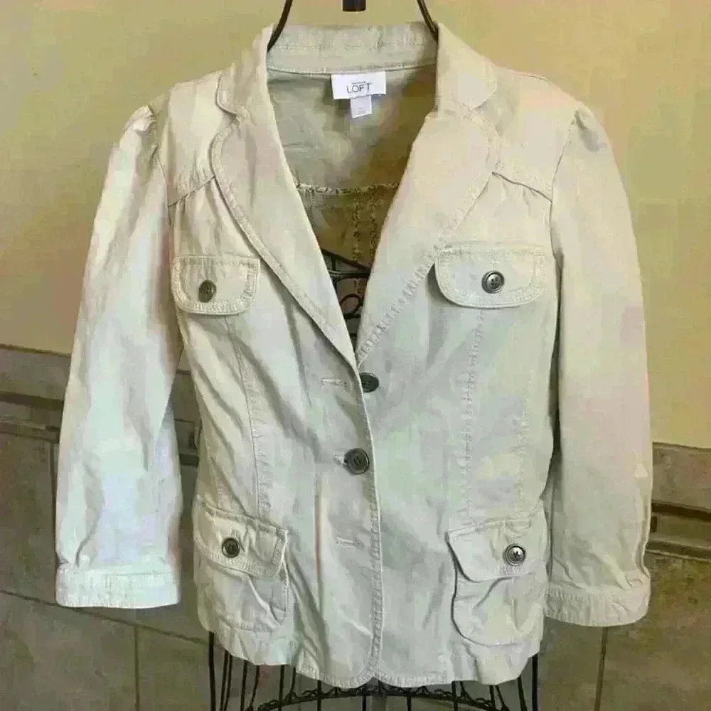 Woman’s loft denim blazer size M - Picture 5 of 5